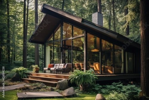 Cozy self contained house in the summer forest.
