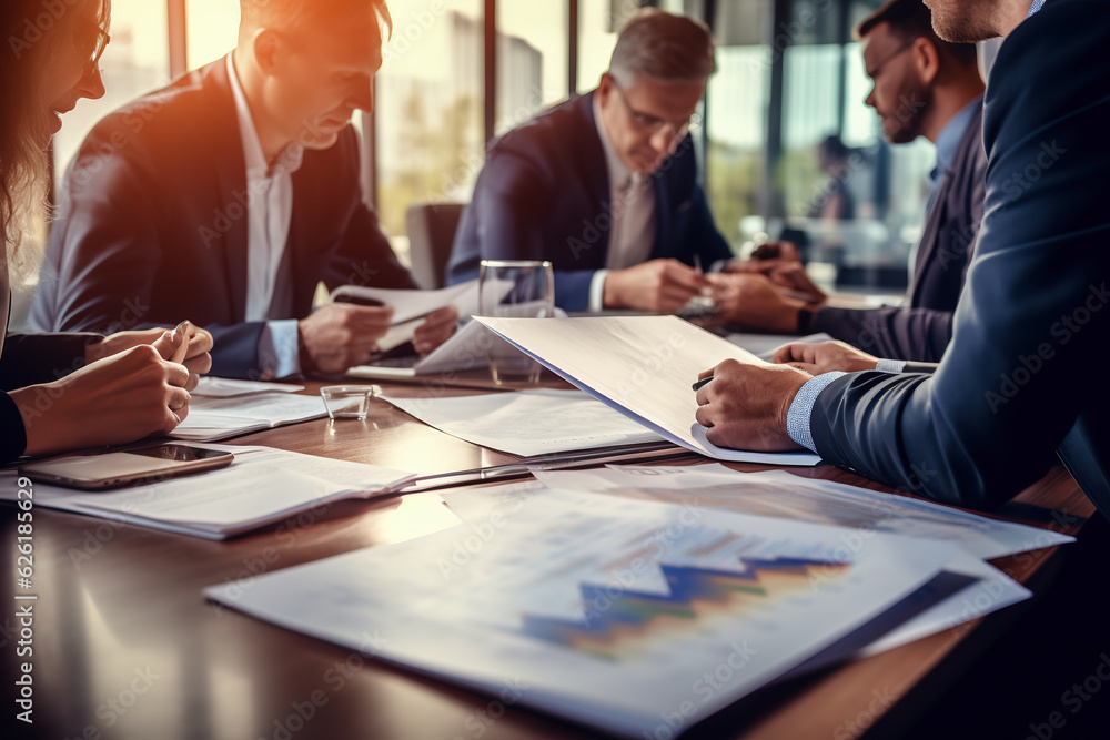 Fototapeta premium チームミーティングをするビジネスマン
