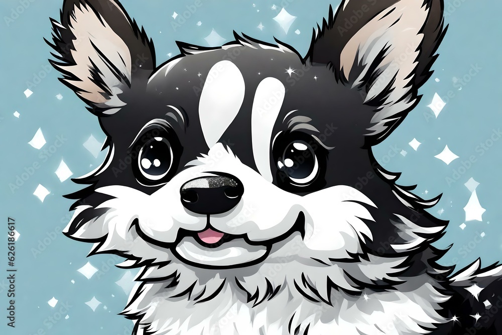 A cartoon of a very cute corgi puppy. (AI-generated fictional illustration)
A cartoon of a very cute corgi puppy. (AI-generated fictional illustration)