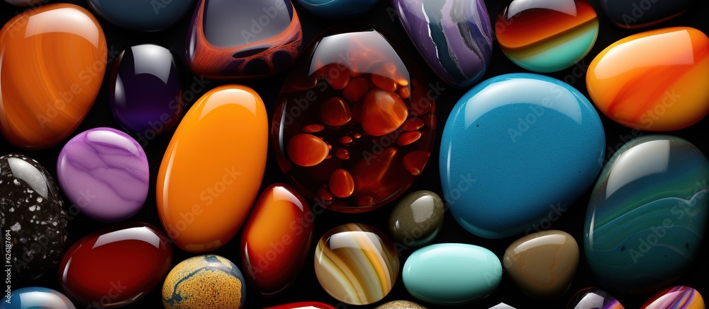 Illustration of stone pebble background, AI Generated Illustration of stone pebble background, AI Generated