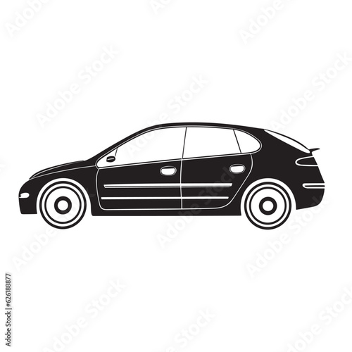 Car vector icon isolated side view  logo