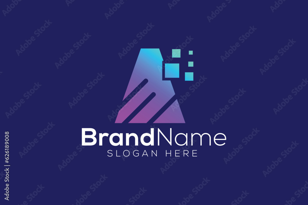 Letter A Technology logo design vector template Letter A Technology logo design vector template