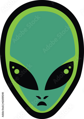 alien monster  symbol illustration vector logo design 