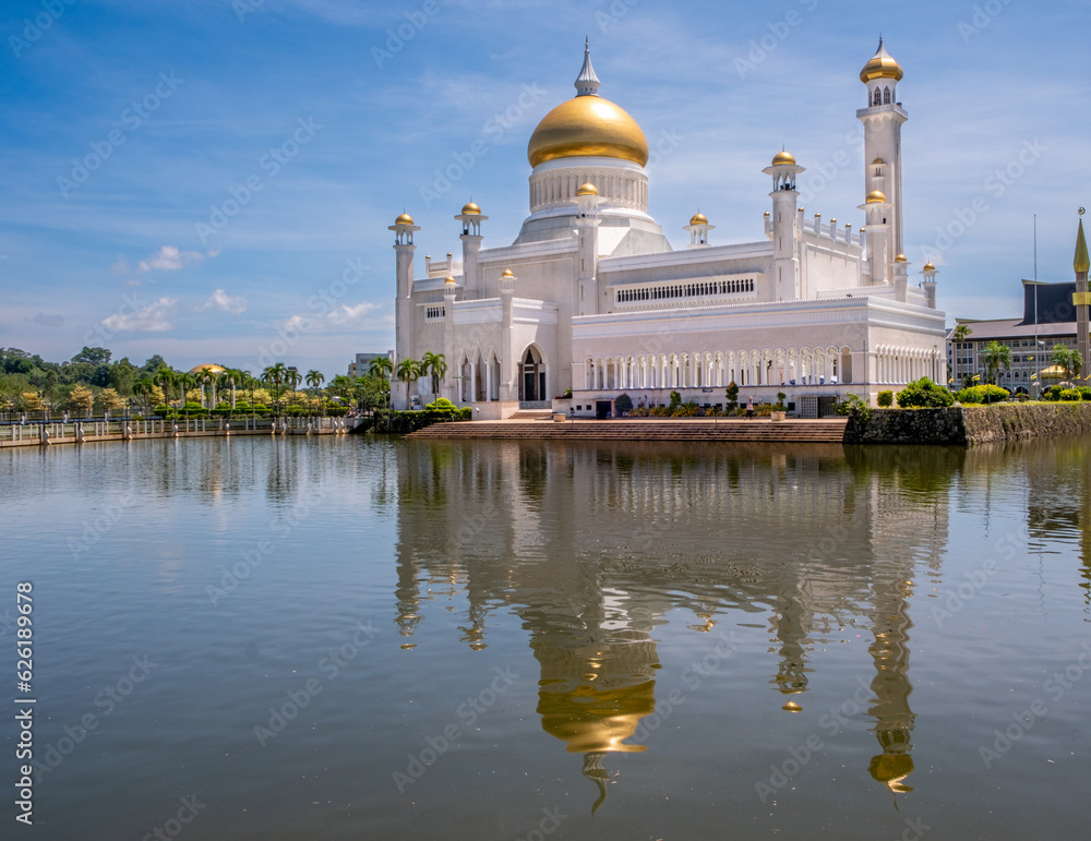 Omar Ali Saifuddien Mosque in Brunei on the island of Borneo