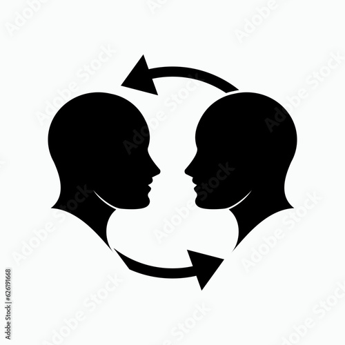 Empathy Icon. Symbol of Ability to Understand and Share Feelings of Another - Vector.   