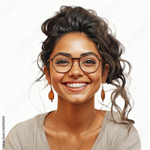 Indian lady happy smiling