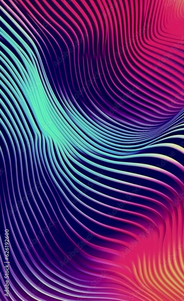 Background with curves, gradient curves, lines and neon-colored waves. Generated AI. Background with curves, gradient curves, lines and neon-colored waves. Generated AI.