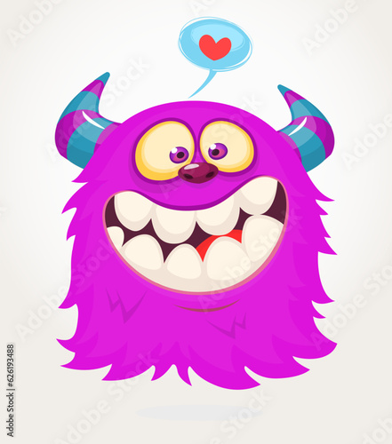 Funny cartoon flying monster. Halloween vector illustration. Great for package or party decoration