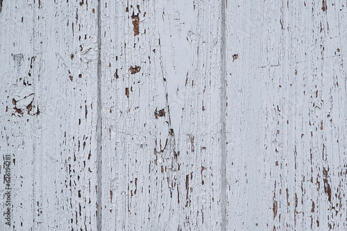 Arrière plan texture bois usé avec peinture blanche écaillée - Fond vintage