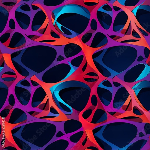 seamless pattern with colorful web circles