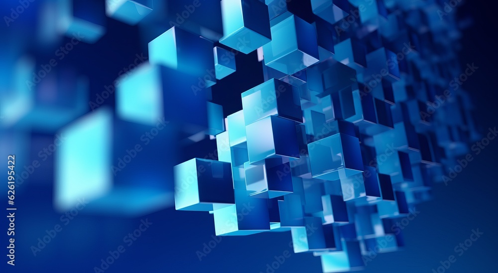 Abstract Cubes Background with Vibrant Colors and Geometric Shapes, High Definition Wallpaper, Generative AI Abstract Cubes Background with Vibrant Colors and Geometric Shapes, High Definition Wallpaper, Generative AI