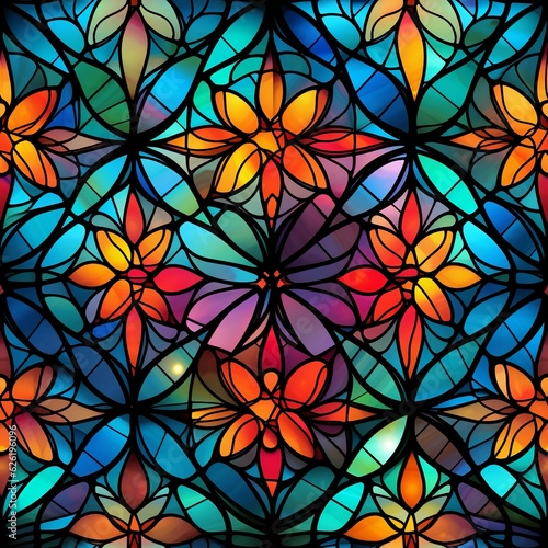Seamless pattern  colorful  beautiful shapes
