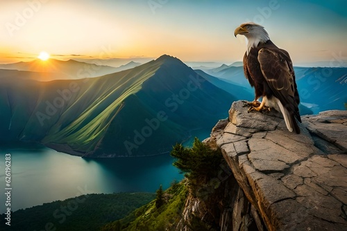 eagle on the rock
