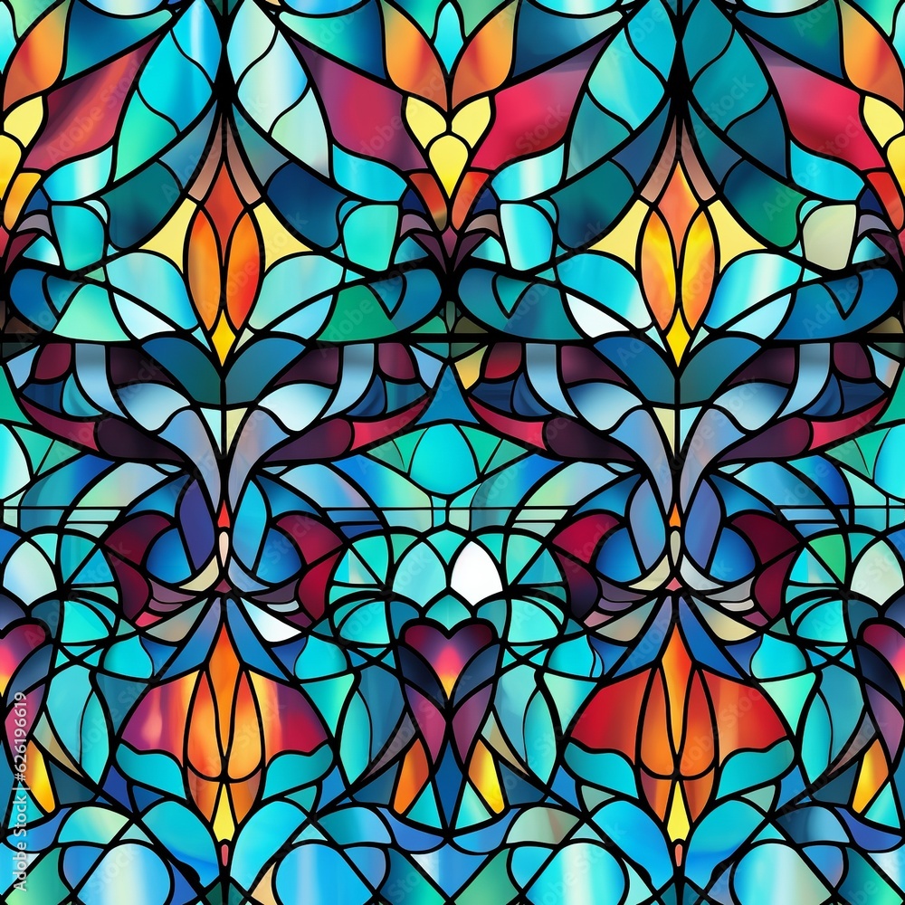 seamless pattern stained glass window seamless pattern stained glass window