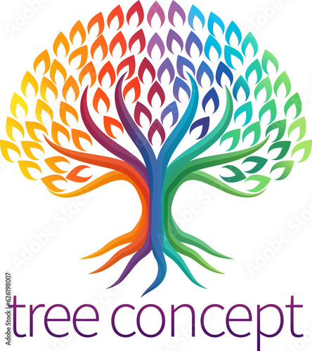 Rainbow Tree Abstract Styli...