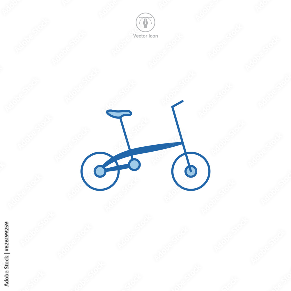 Bicycle icon symbol vector illustration isolated on white background Bicycle icon symbol vector illustration isolated on white background