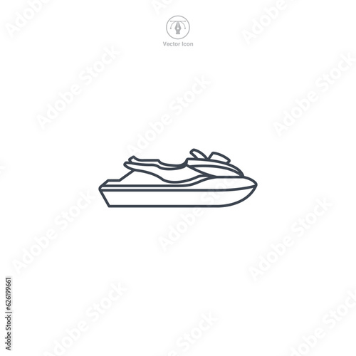 Wallpaper Mural Jet Ski icon symbol vector illustration isolated on white background Torontodigital.ca