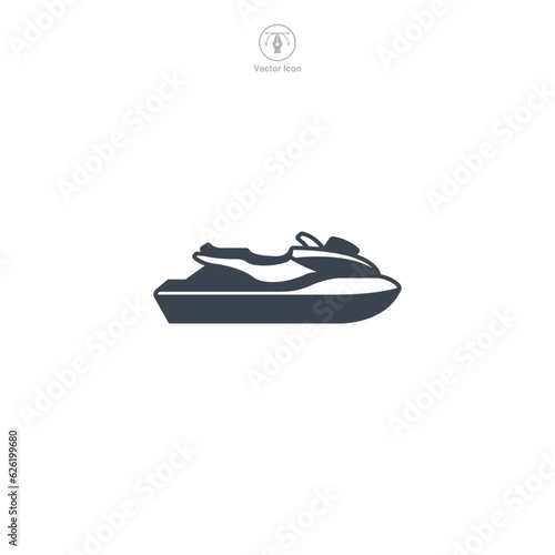Jet Ski icon symbol vector illustration isolated on white background