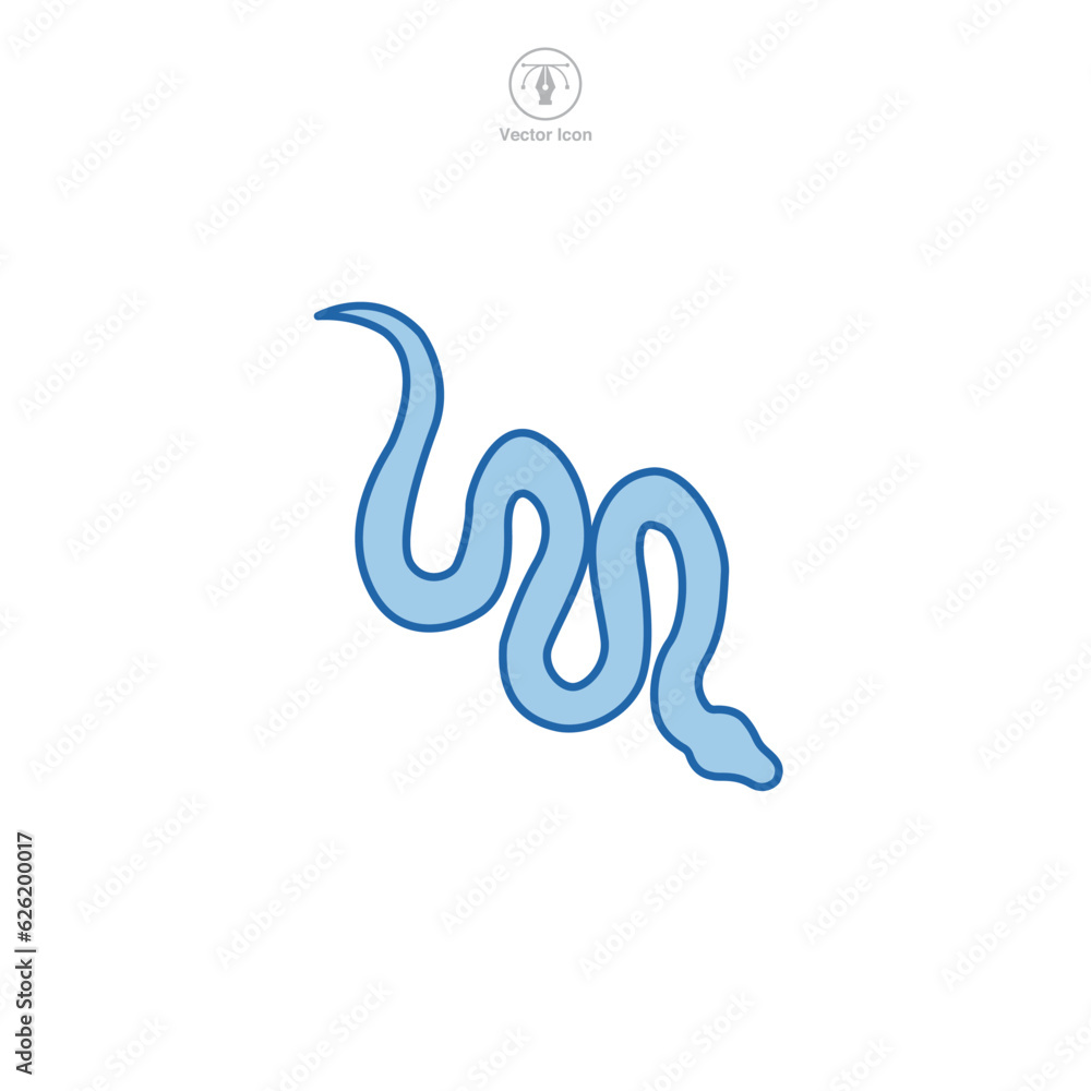 Fototapeta premium Snake icon symbol vector illustration isolated on white background