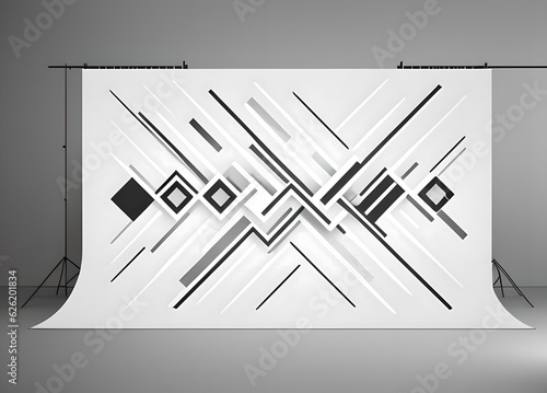 White Abstract background colorful game wallpaper with sharp edges,gradient background,Generative AI