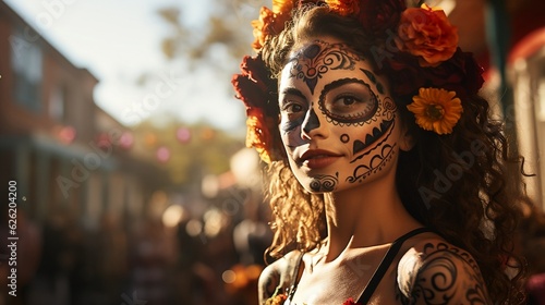 Dia de los Muertos Fiesta: A Vibrant Celebration in the Bustling Streets © Shaun