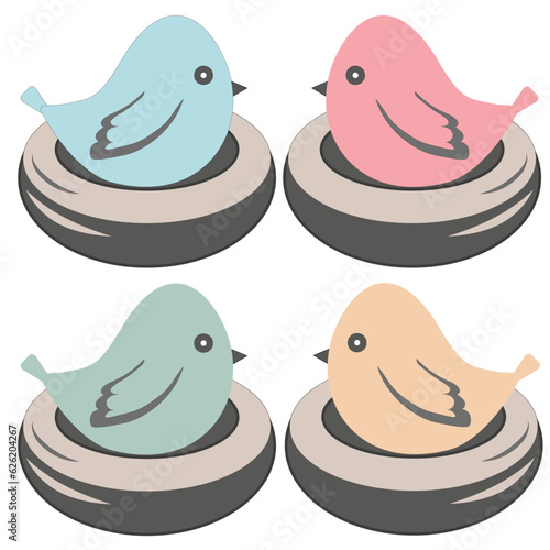BIRDS ON NEST PATTERN