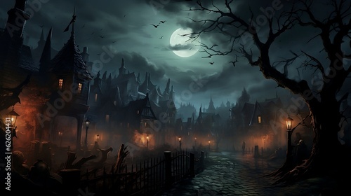 Mystical Haunts: A Gothic Halloween Gathering in Moonlit Town