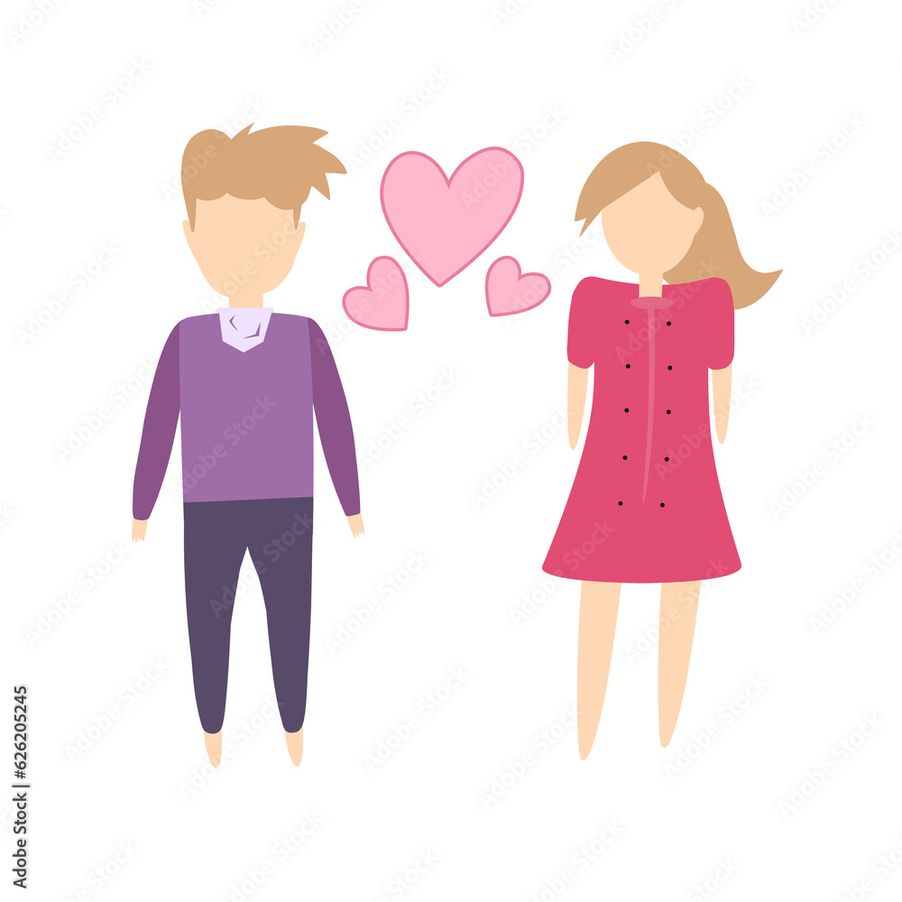Valentine day couple character Valentine day couple character