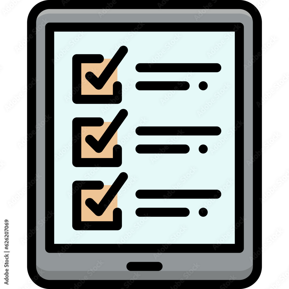 checklist filled outline icon checklist filled outline icon