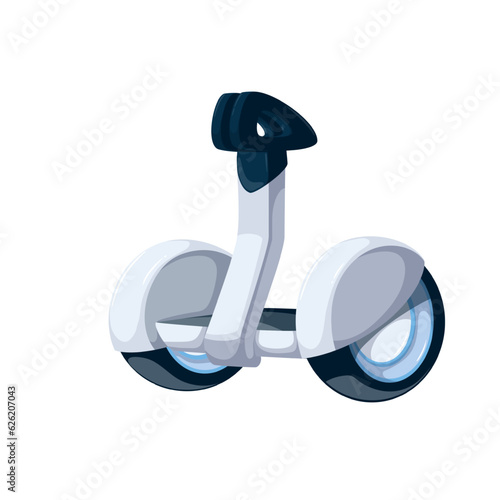 Gyroscooter mini segway vector illustration. Cartoon isolated personal electric off road chariot and smart segway transport, modern eco vehicle with battery and two wheels for city ride and mobility