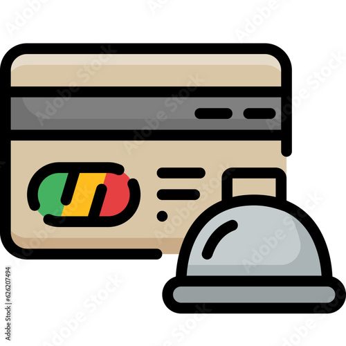 credit card filled outline icon