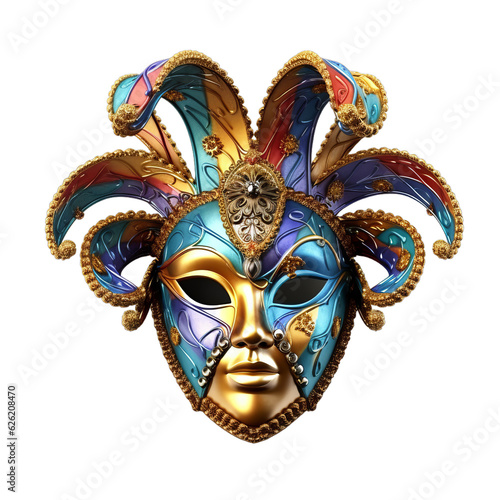 Mardi gras mask, PNG, Transparent background, Generative ai