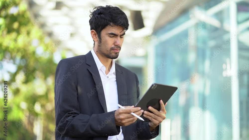 Businessman with digital tablet In hands posing at office, successful businessman using tablet computer. Work place. Lifestyle. Businessman with digital tablet In hands posing at office, successful businessman using tablet computer. Work place. Lifestyle.