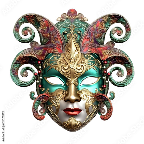 Mardi gras mask, PNG, Transparent background, Generative ai