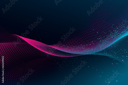 Wallpaper Mural Stunning wallpaper design featuring a captivating blue background adorned with a graceful pink swoosh, adding a touch of elegance. Ai generated Torontodigital.ca