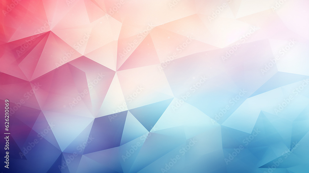 polygonal blue light and red gradient background abstract triangles. Generative AI polygonal blue light and red gradient background abstract triangles. Generative AI