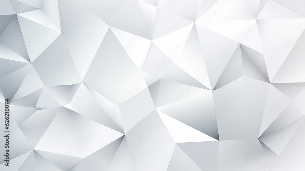polygonal white background abstract triangles innovation page. Generative AI polygonal white background abstract triangles innovation page. Generative AI