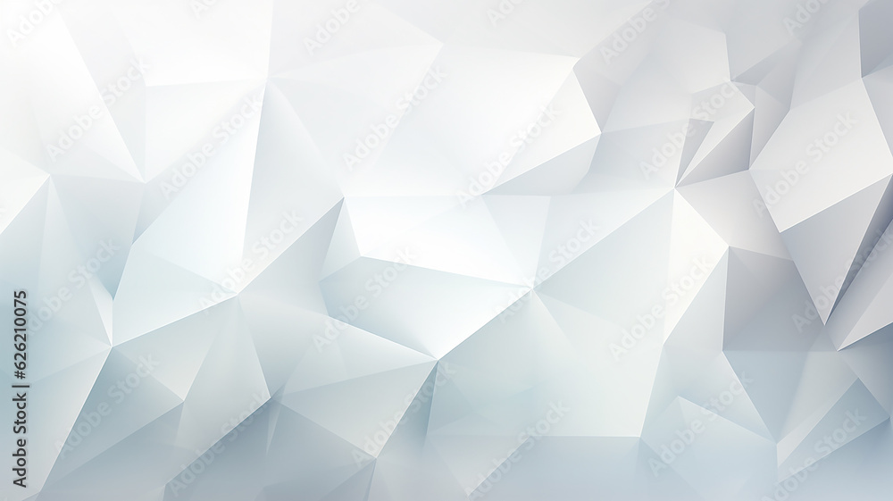 polygonal white background abstract triangles innovation page. Generative AI