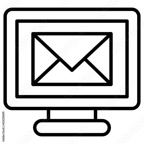 Outline Email Monitor icon