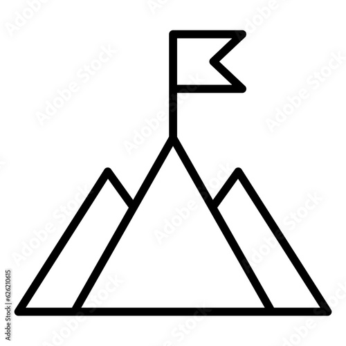 Outline Achievement flag icon