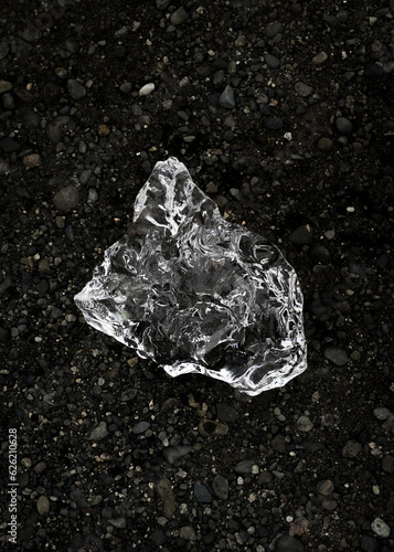 Ice on cold lava