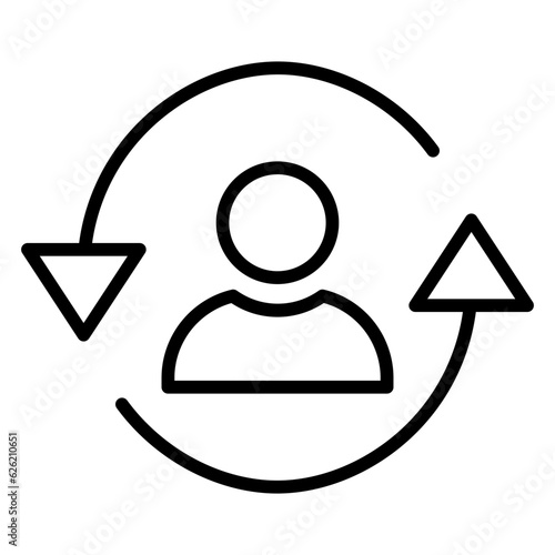 Outline User Retention icon