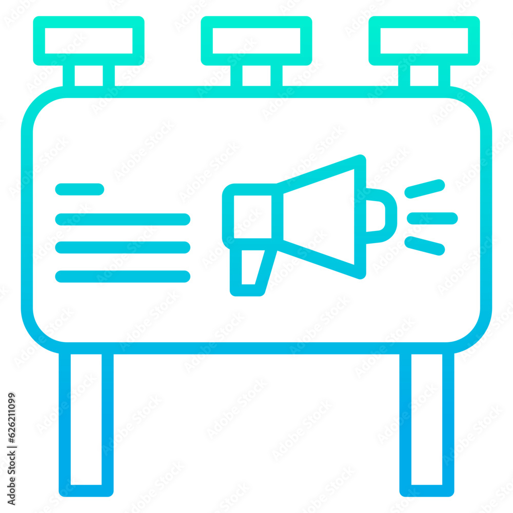 Outline gradient Billboard icon Outline gradient Billboard icon