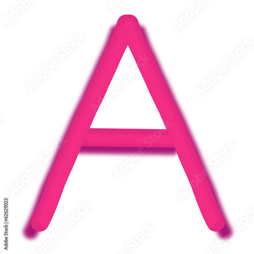 Uppercase English alphabet 3D model is self-drawn.
