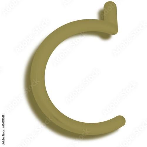 Uppercase English alphabet 3D model is self-drawn.