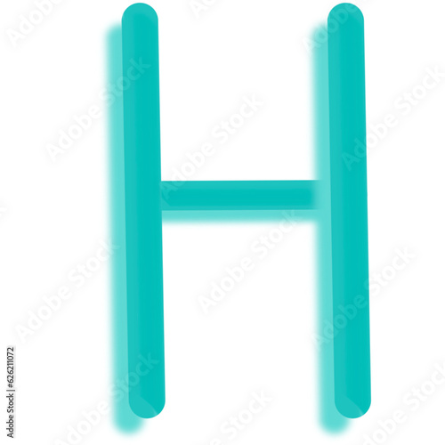 Uppercase English alphabet 3D model is self-drawn.