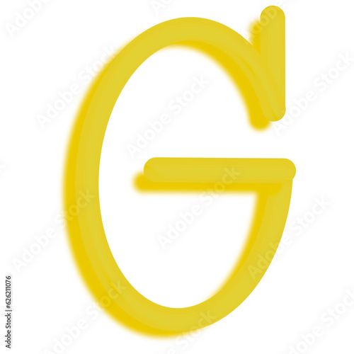 Uppercase English alphabet 3D model is self-drawn.