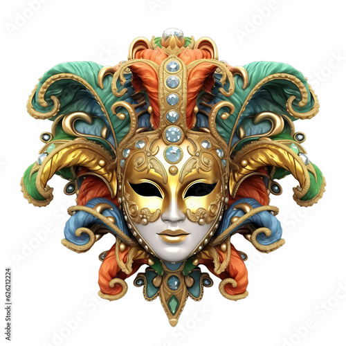 Mardi gras mask, PNG, Transparent background, Generative ai