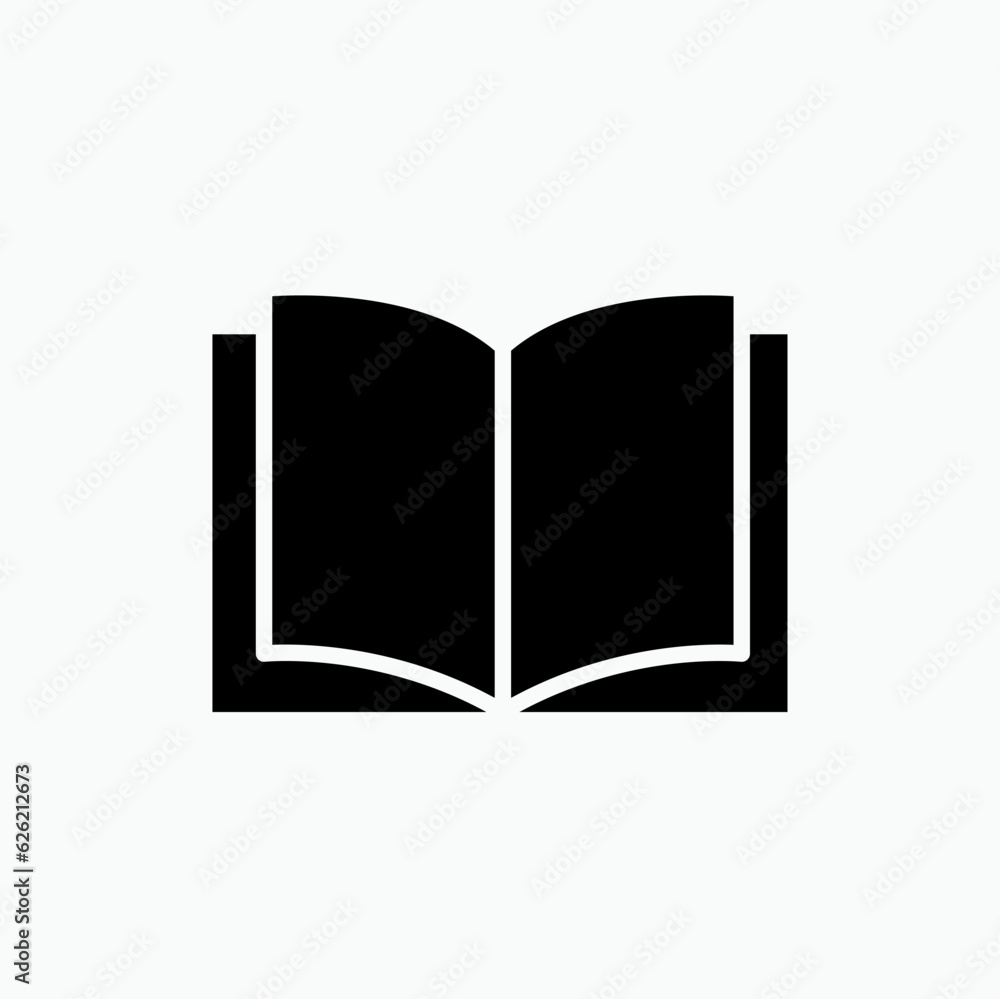 Book Icon. Science Symbol - Vector Illustration In Glyph Style for Design and Websites, Presentation or Application. Book Icon. Science Symbol - Vector Illustration In Glyph Style for Design and Websites, Presentation or Application.