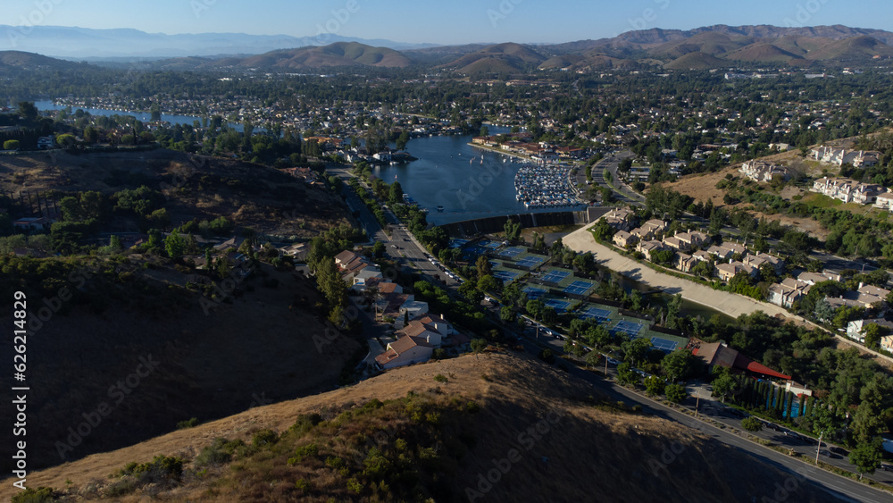 Aerial View of Westlake Village, Conejo Valley, Ventura  County, California